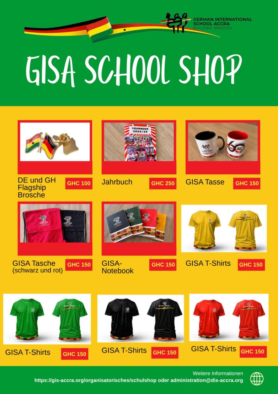 GISA School Shop Preisliste 2025/2026 Seite 2