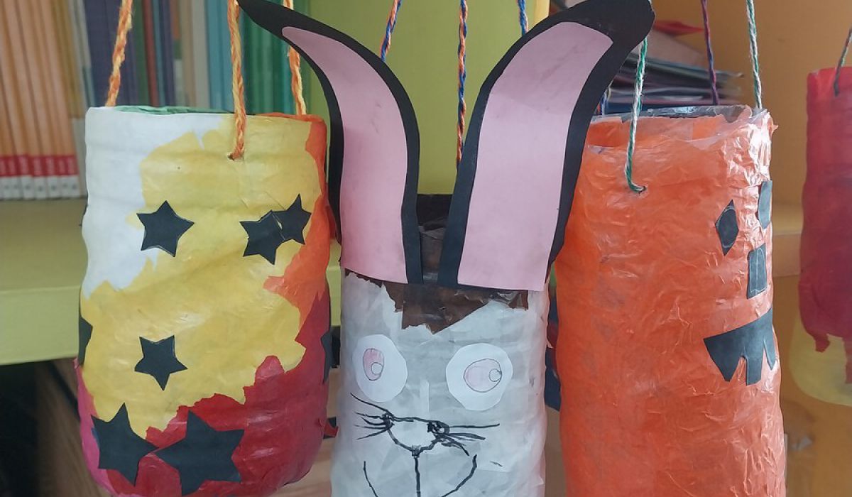 Plastikflaschen  werden Laternen