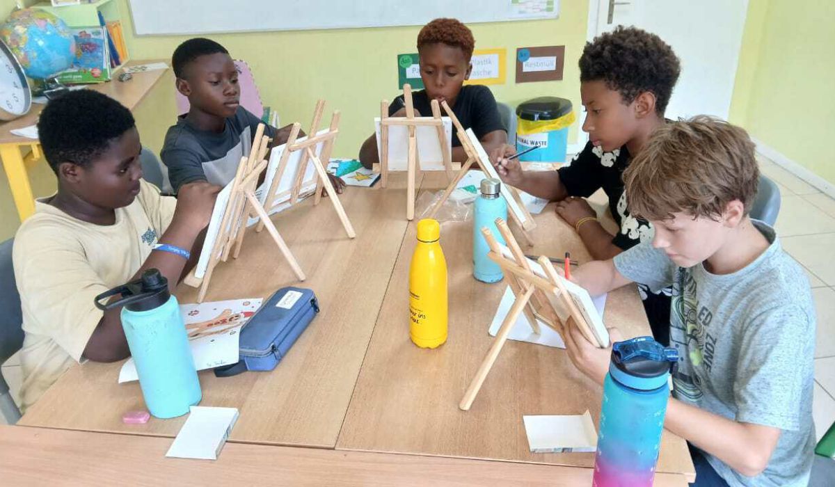 Weihnachtliche Freude durch Malerei